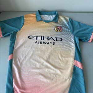 Manchester City 1894 Etihad Airways Sports Jersey #6 Size XL-Free Shipping!